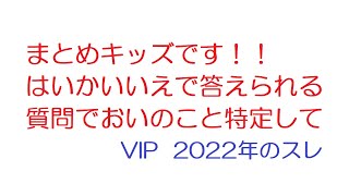 【VIP】まとめキッズです！！はいかいいえで答えられる質問でおいのこと特定して@2ch.sc(5ch)2022年のスレ