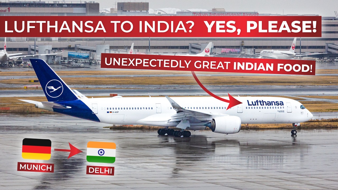 BRUTALLY HONEST |  Flying to India on LUFTHANSA's Airbus A350-900XWB in Economy Munich to Delhi!