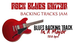 Rock Blues Backing Track in A (120 bpm)