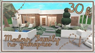 Bloxburg Build || Modern Family House [no gamepass] 30k