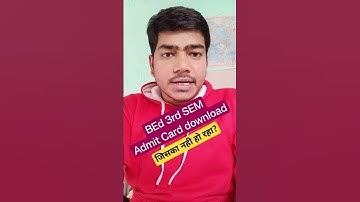Jiwaji BEd 3rd SEM Admit Card Download Big UPDATES! BEd third semester admit card #nkhelp #jiwaji