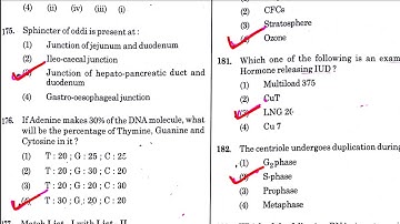 NEET 2021 Biology(Zoology) Answer Key // Questions Paper Complete Solutions //NEET 2021 Answer Key