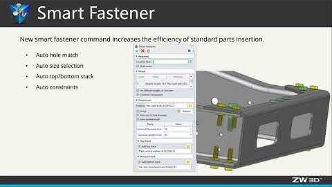 ZW3D 2023 - Intelligens kötőelemek