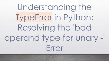 Understanding the TypeError in Python: Resolving the 