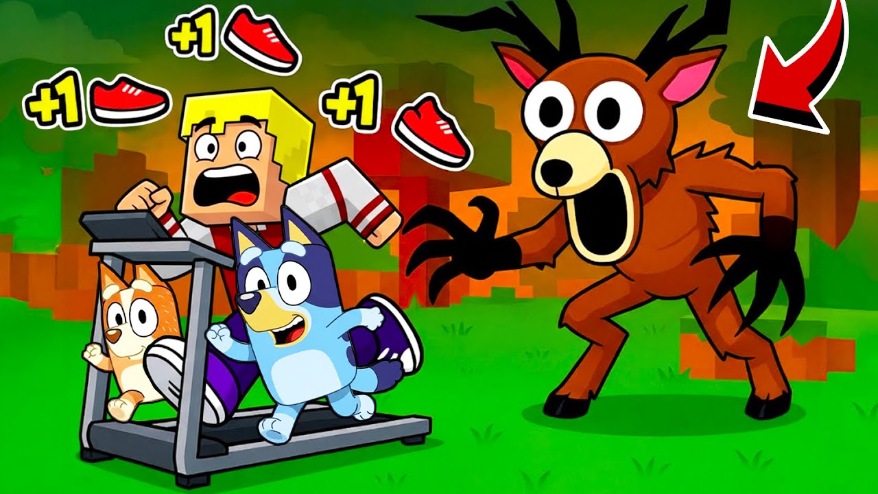 +1 DE VELOCIDAD PARA ESCAPAR EN 99 NOCHES EN EL BOSQUE CON BLUEY Y BINGO