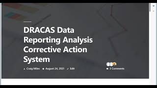 DRACAS  Data Reporting Analysis Corrective Action System