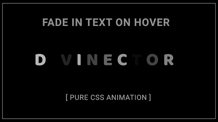 Fade In Text Effect animation on hover | Pure css animation effect