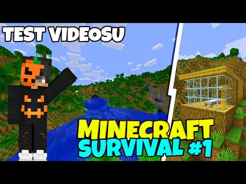 (Test Videosu) ⛺Harika Manzarada Ilk Kulübemiz⛺ | Minecraft Survival #1 (Minecraft Hayatta Kalma)