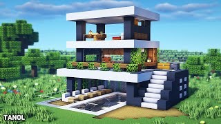 ⚒ Minecraft | How To Build a Mini Swimming Pool Modern House | House Tutorial