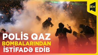 Gürcüstanda gərginlik davam edir: polis qaz bombalarından istifadə edib