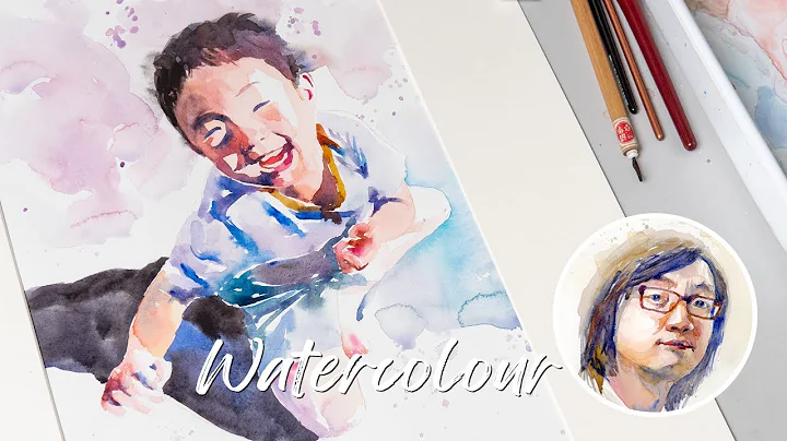 Watercolor portrait painting a boy #timelapse #watercolour  #portraitpainting