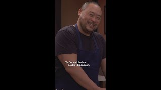 Nick Kroll John Mulaney And Host David Chang Discuss Doubledipping dinnertime