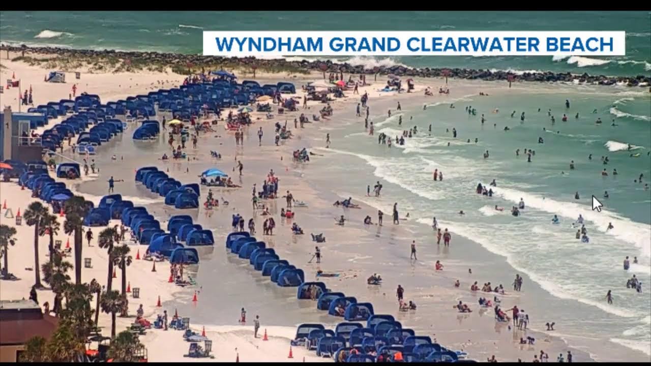 Extrememly high tides at Clearwater Beach, FL