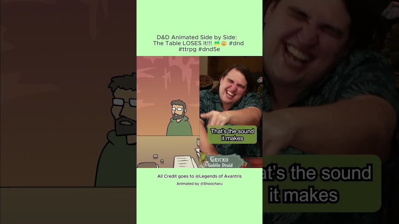 D&D Animated Side by Side: The Table LOSES It!!! 🐸😳 