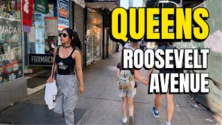 NEW YORK CITY Walking Tour [4K] - Beyond the Tourist Map: Walking ROOSEVELT AVENUE, QUEENS