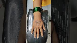Cool  tattoo style on hand | another cursive style tattoo work | #shorts #tattoo  #tattooshorts