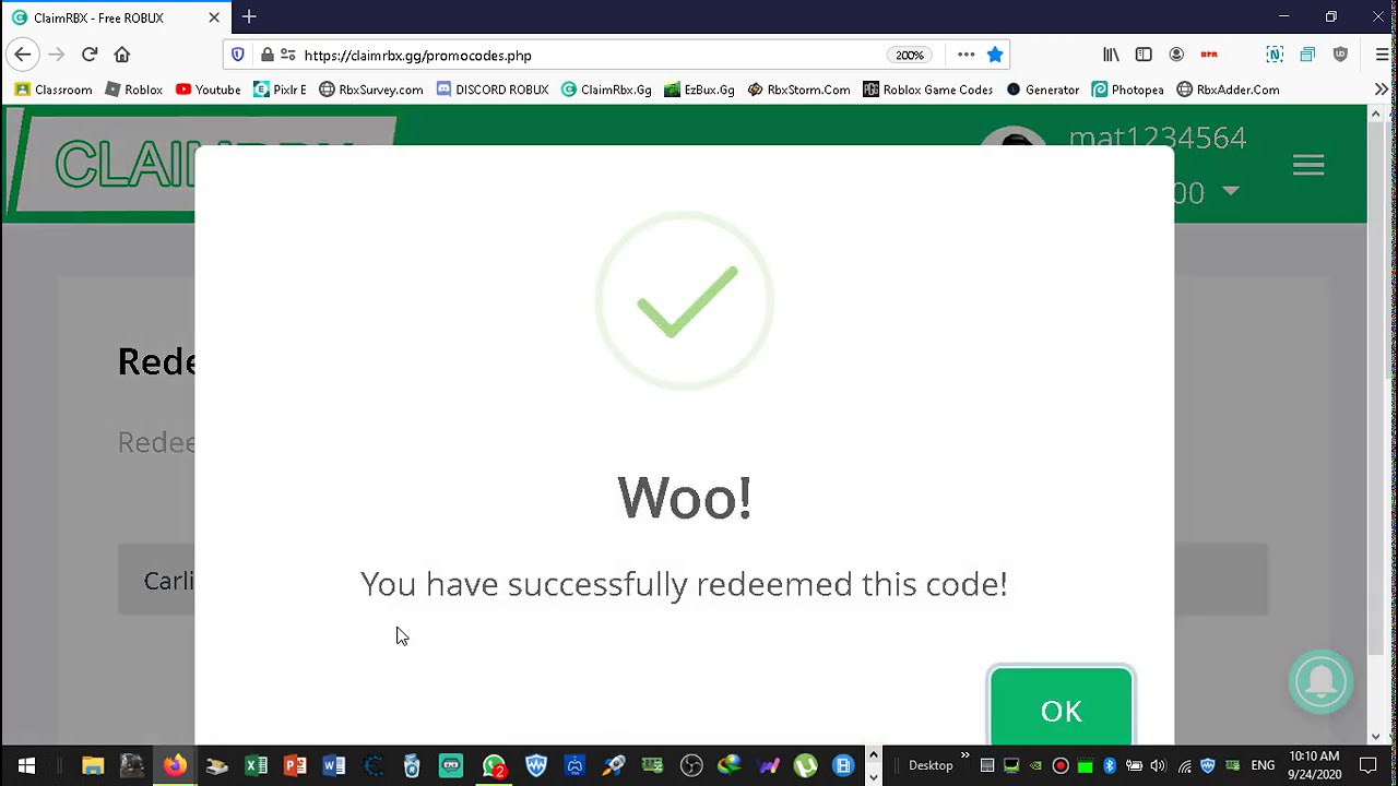 CLAIMRBX.GG WORKING PROMOCODE 9/24/2020