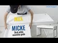 MICKE Desk white IKEA assembly guide | th3 blogger