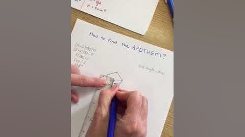 Unit 1.6  Polygons "How to find the APOTHEM"