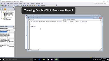 How To Create A DoubleClick Event Anywhere On Sheet