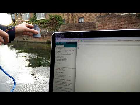 Testing flood sensor code on river