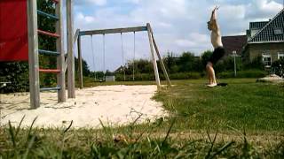 My First Front Flip Attempts - Front Flip Progression