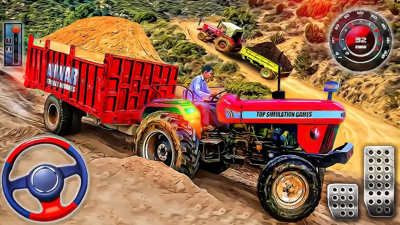 Real Tractor Trolley Sim - Mini Tractor Cargo Loading - Android GamePlay #3