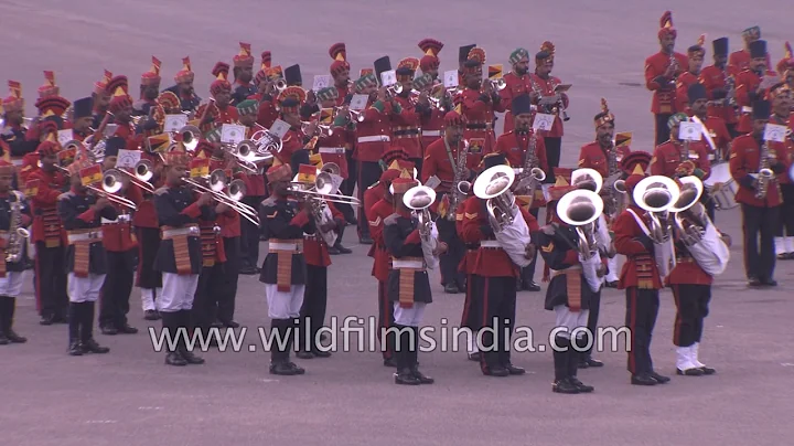 Beating Retreat to the enchanting lilt of patriotic military music