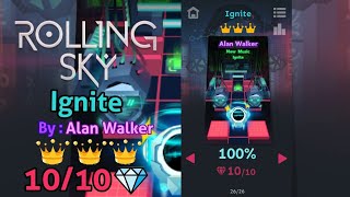 Rolling Sky - Level 23 - Ignite Original Song - 100%, All Gems, All Crowns