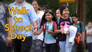Walk to School Day at Mount Vernon Woods Elementary School