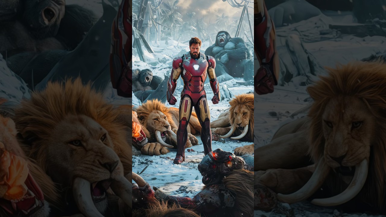 spider man and Venom Vs King kong and beast fight battle 