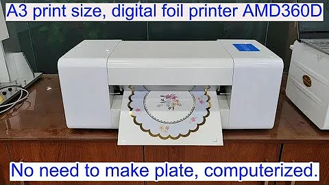 Amydor A3 print size AMD360D digital hot foil printer machine for paper card personalized printing