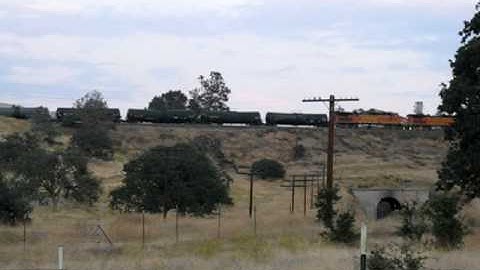 Southbound BNSF Railroad mixed freight train on Tehachapi Loop 9-2011