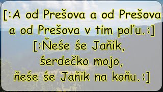 A od Prešova text