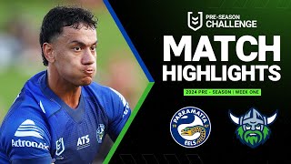 NRL Pre-Season 2024 | Eels v Raiders | Match Highlights