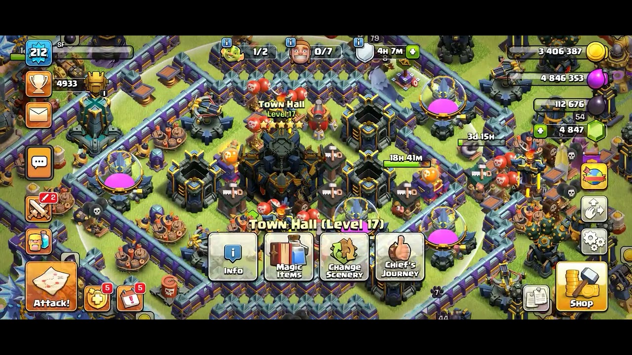 You have no max troops,spells,siege machine, heroes & pets.Don’t Worry.