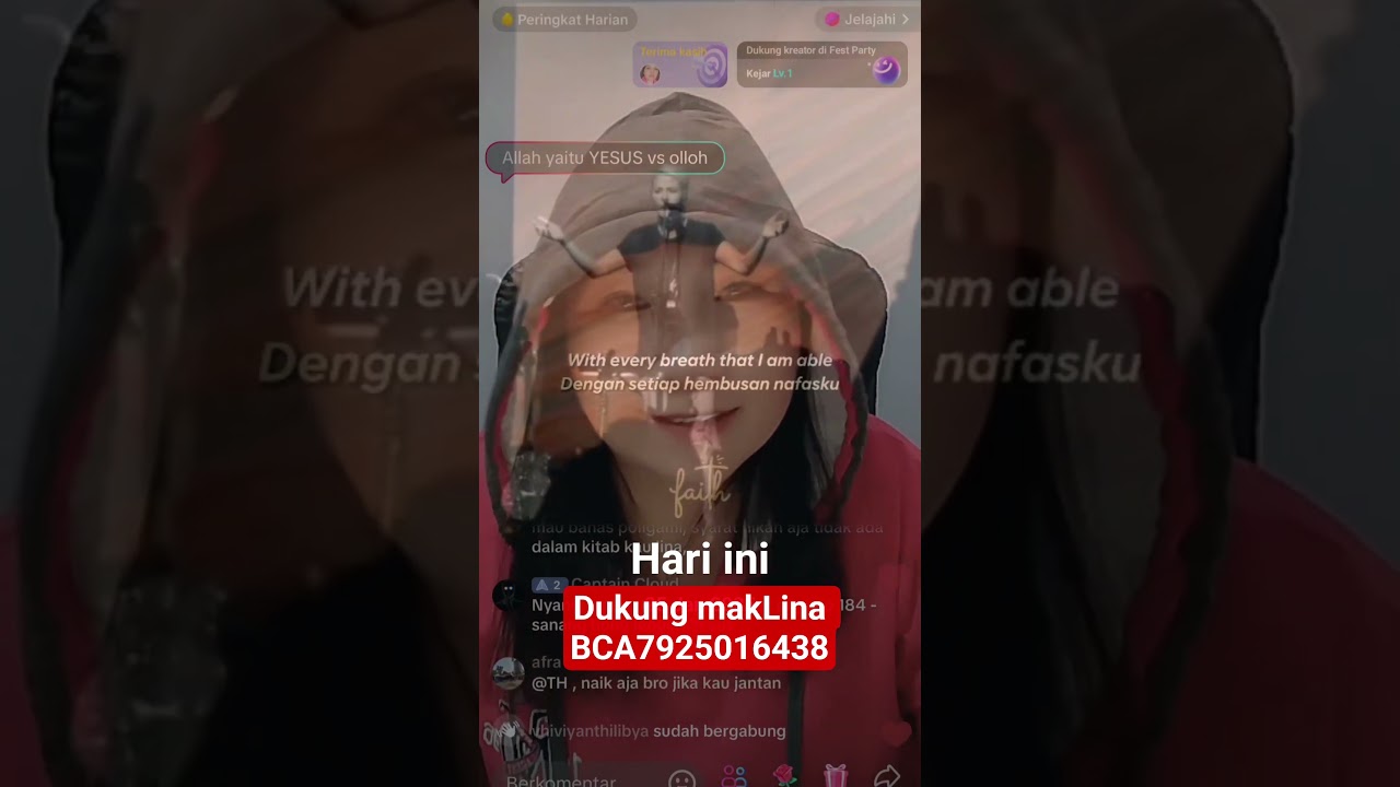 DUKUNG PELAYANAN MAKLINA DALAM DOA & DANA BCA7925016438, AND STOP GETTING MAD ON ME, GOD BLESS 😀🥰🙂