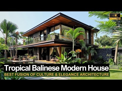 Explorer une maison contemporaine moderne balinaise tropicale : fusion de culture et d'élégance