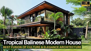 Explorando una casa contemporánea moderna balinesa tropical: fusión de cultura y elegancia