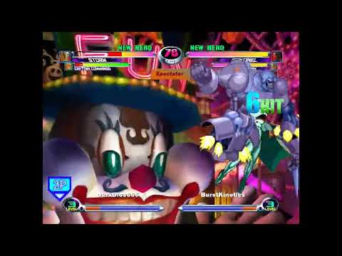 MvC2: Khaos - Sentinel Overhead to Aerial Crossup Fastfly 85% Combo
