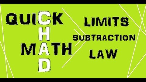 Limits Subtraction Law
