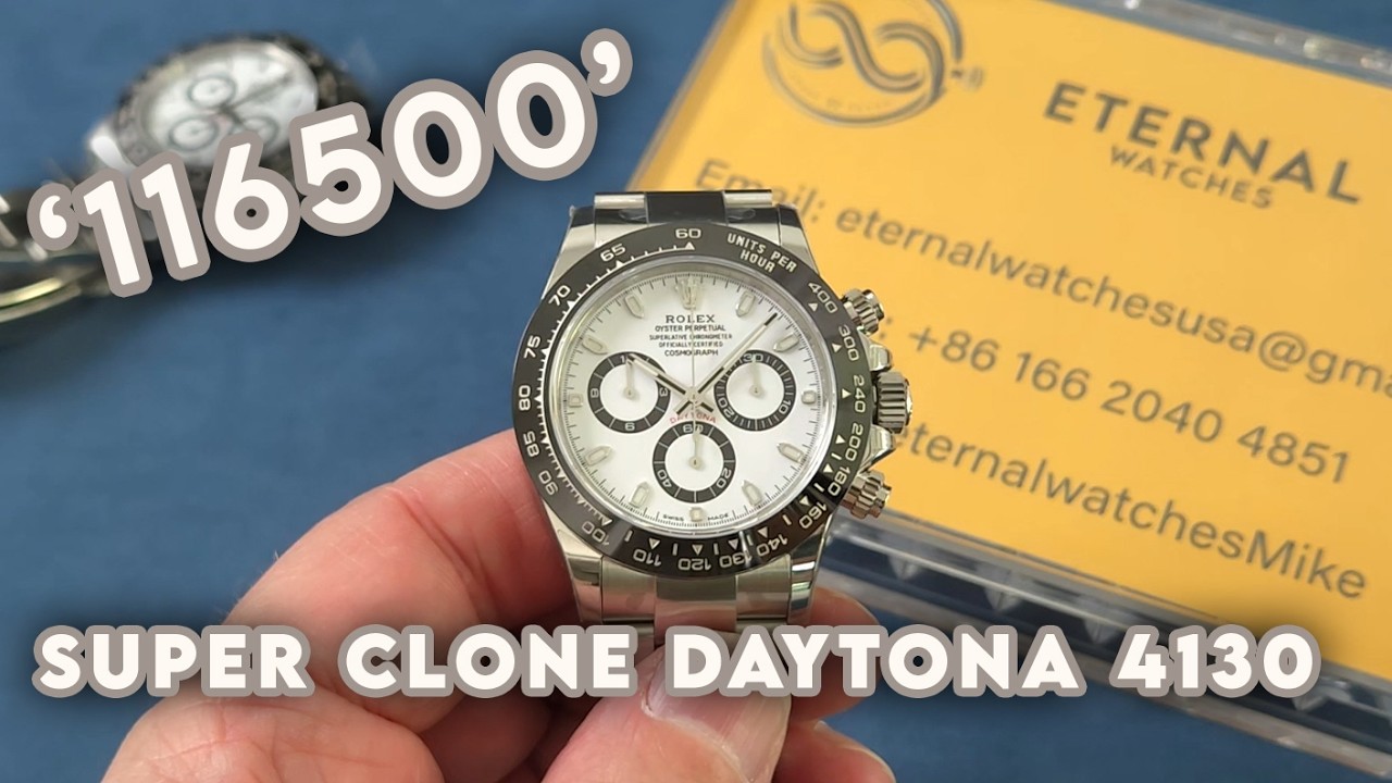 SUPER CLONE Daytona 116500 40mm SS/SS Panda VSF 4130 - YouTube