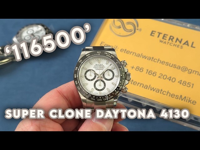 SUPER CLONE Daytona 116500 40mm SS/SS Panda VSF 4130 - YouTube