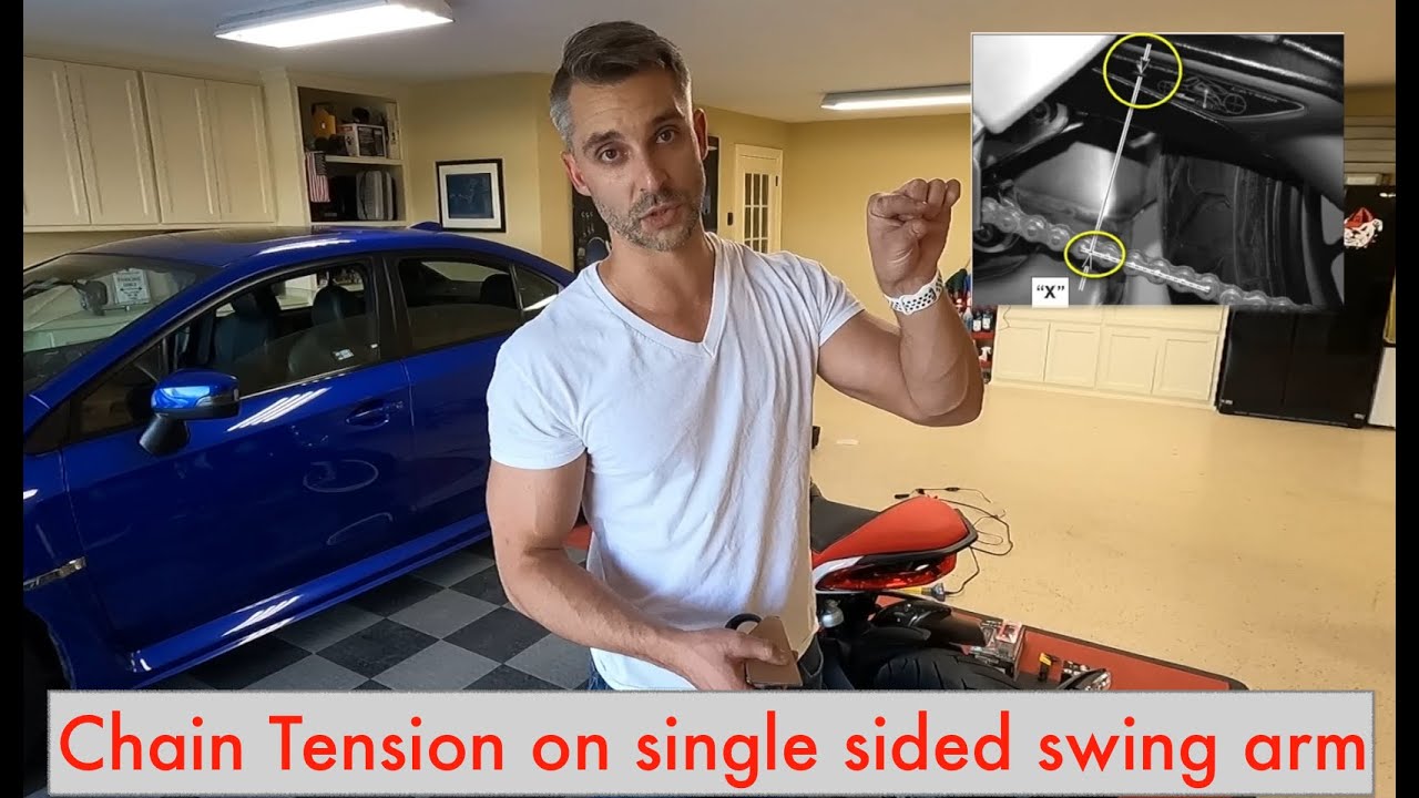 Single sided swing arm chain tension... MV Agusta!