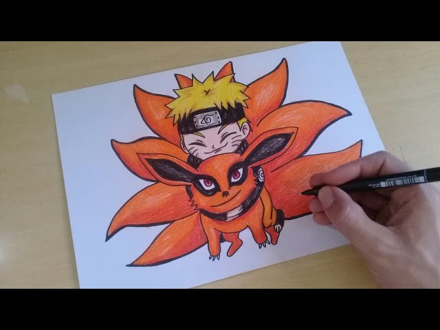 Como desenhar NARUTO KAWAII passo a passo 