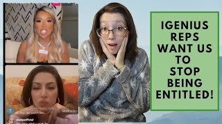 iGenius reps telling us to work hard & not expect wealth | Are the huns okay? #iGenius #antimlm