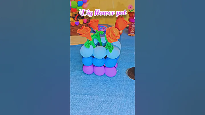 Diy cute  clay flower pot 💐 | Ayn Bubbles| #trending #fyp #clayvideos #foryou #flowers #diyflower
