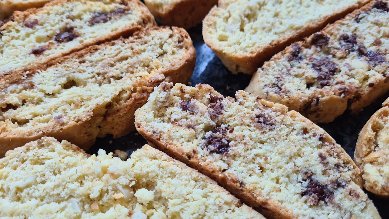 Biscotti 3 Variations Milk Chocolate Almond White Chocolate Cappuccino YouTube