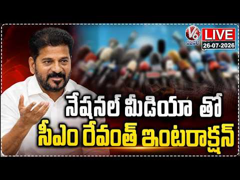 LIVE : CM Revanth Reddy Interacted with National Media | V6 News - V6NEWSTELUGU