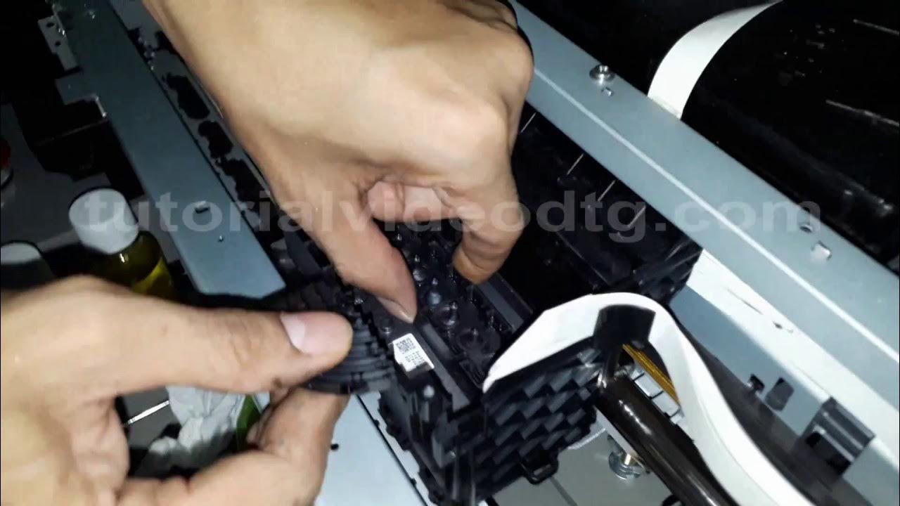 How to replace DTG printer L1800 Print Head YouTube